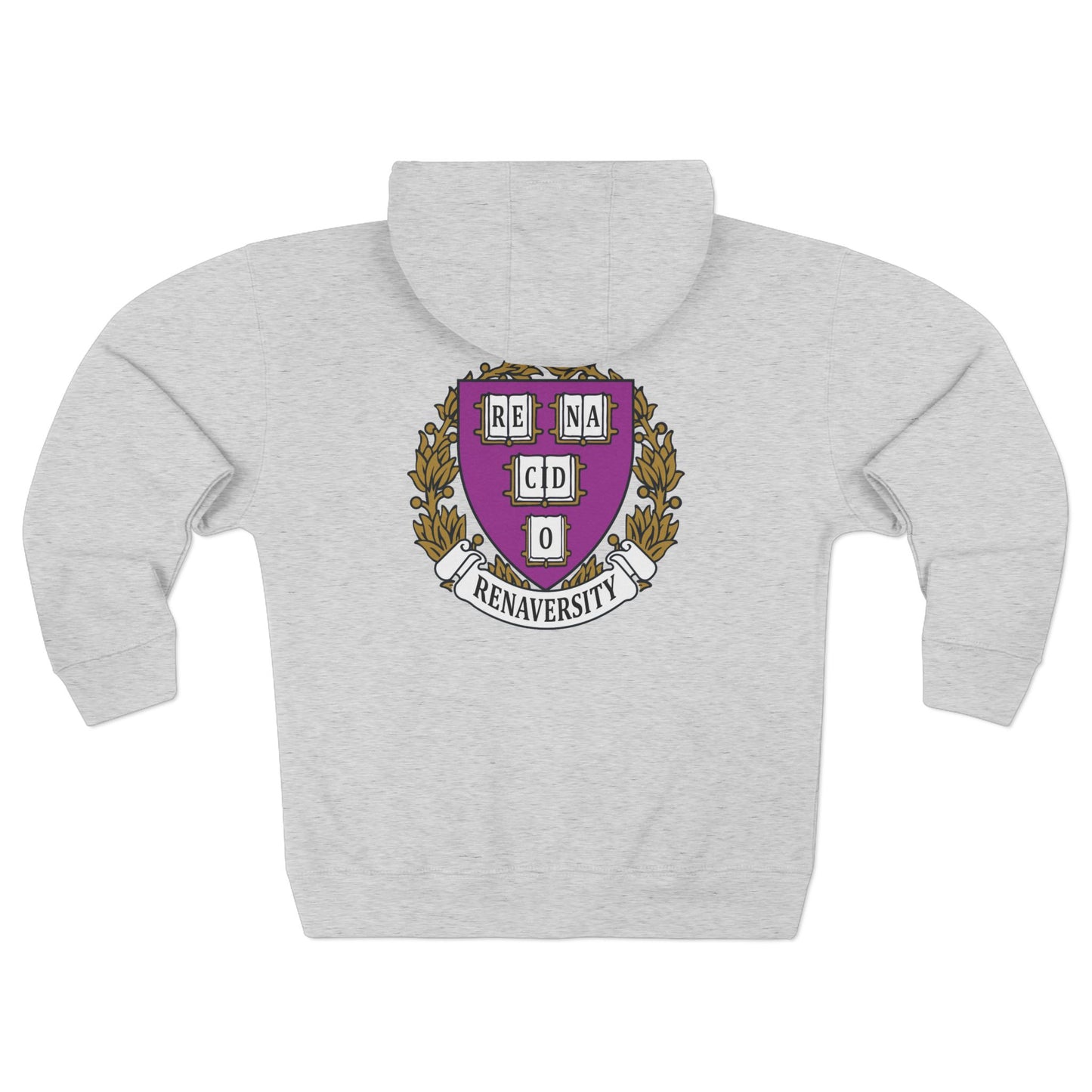 Unisex Zip Hoodie with Renaversity Crest - Cozy & Stylish for Students